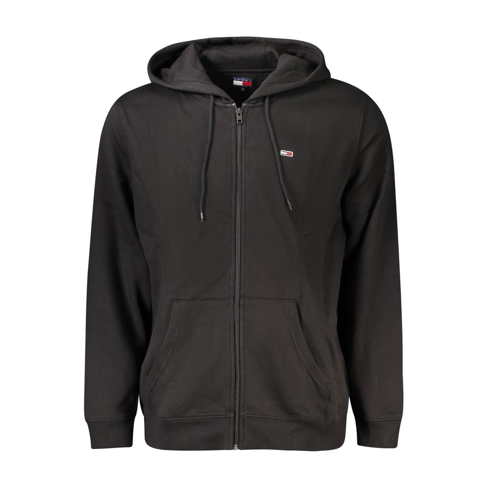 Tommy Hilfiger Black Cotton Men's Hoodie Sweatshirt - Luxe Nova