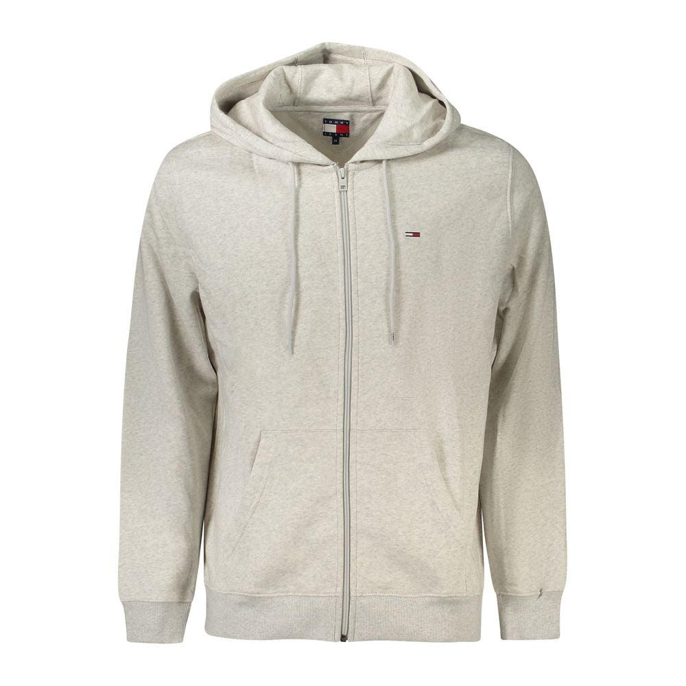 Tommy Hilfiger Grigio Cotton Men's Sweatshirt Hoodie - Luxe Nova