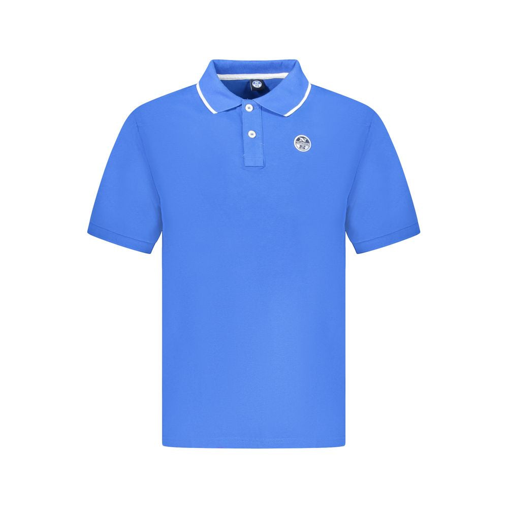 North Sails Blue Cotton Men Polo Shirt - Luxe Nova
