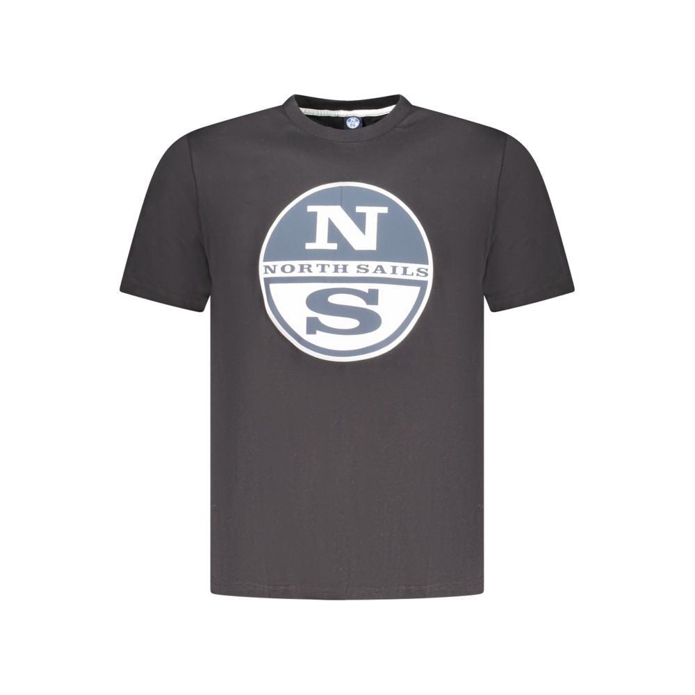 North Sails Black Cotton Men's T-Shirt - Luxe Nova