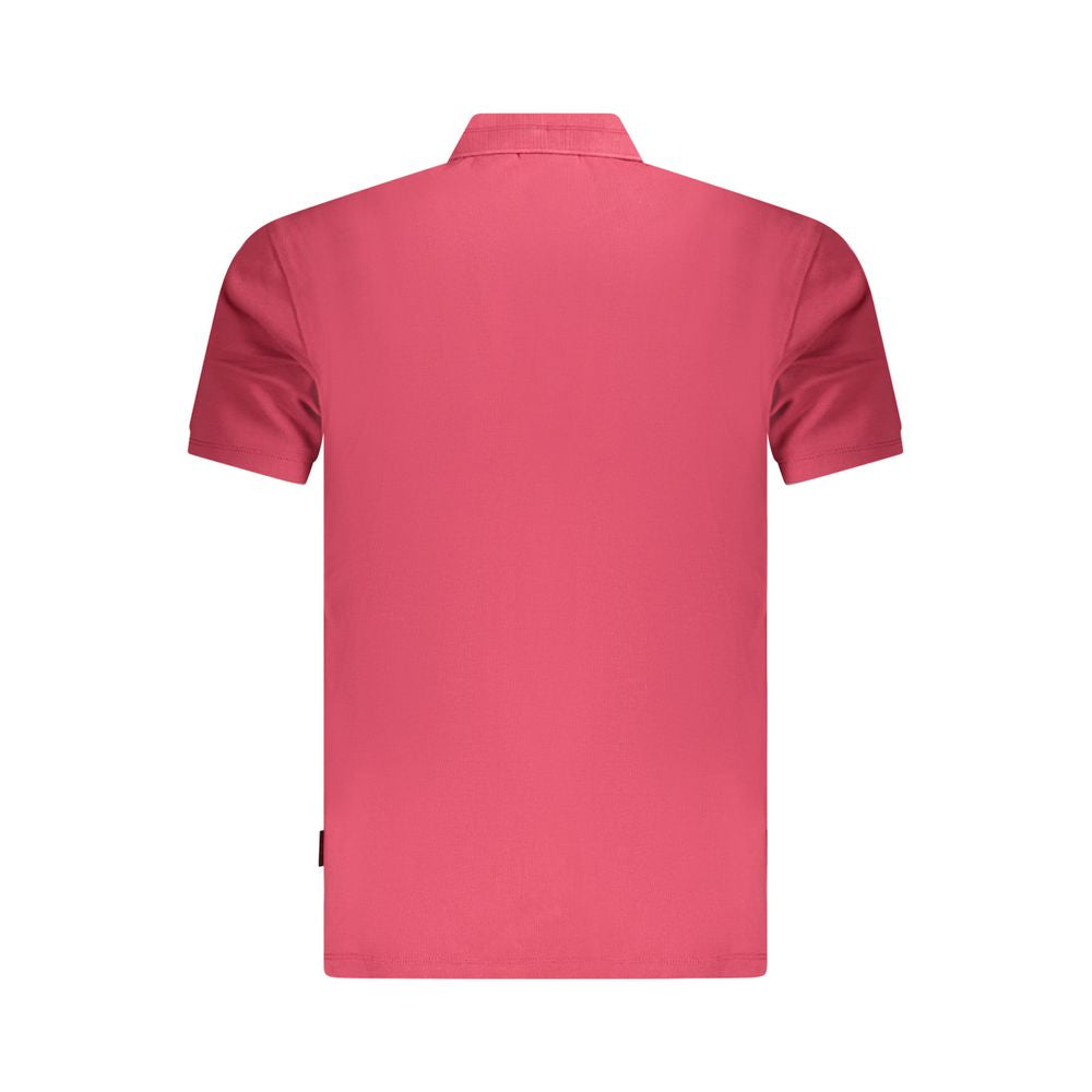 Napapijri Red Cotton Men Polo Shirt - Luxe Nova