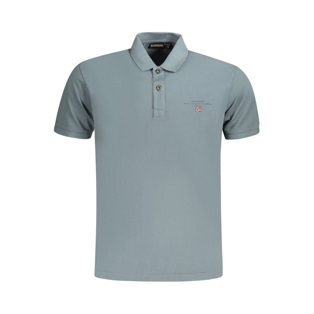 Napapijri Grigio Cotton Men Polo - Luxe Nova