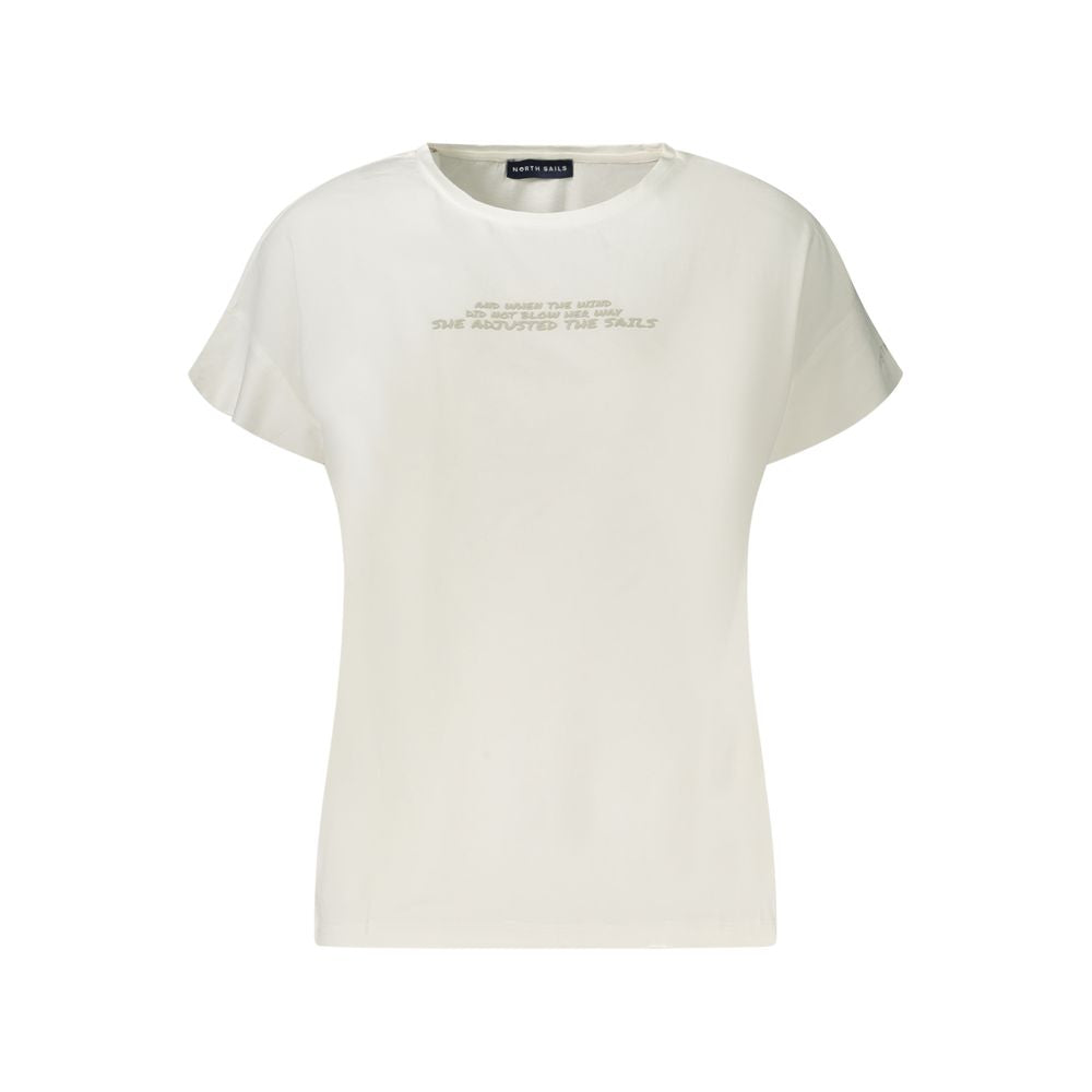 North Sails Bianco Cotton Women T-Shirt - Luxe Nova