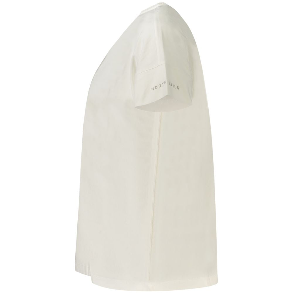 North Sails Bianco Cotton Women T-Shirt - Luxe Nova