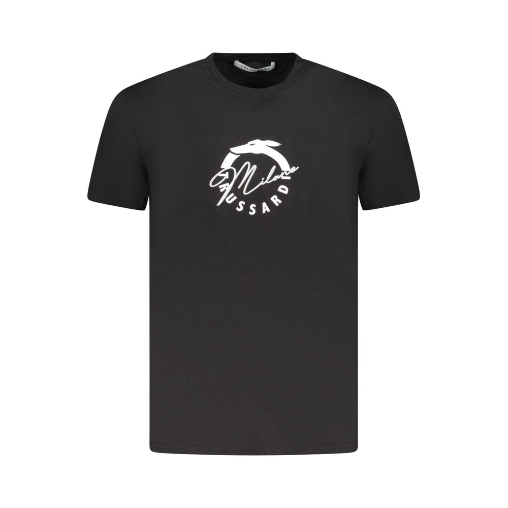 Trussardi Nero Cotton Mens T-Shirt - Luxe Nova