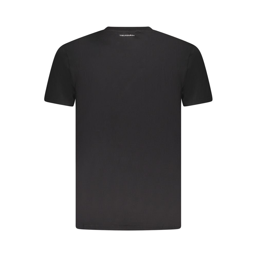 Trussardi Nero Cotton Mens T-Shirt - Luxe Nova