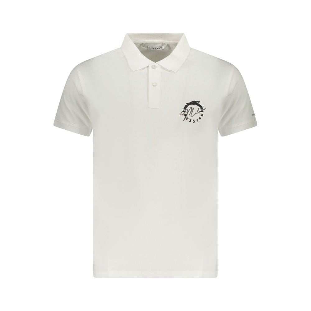 Trussardi White Cotton Men's Polo - Luxe Nova