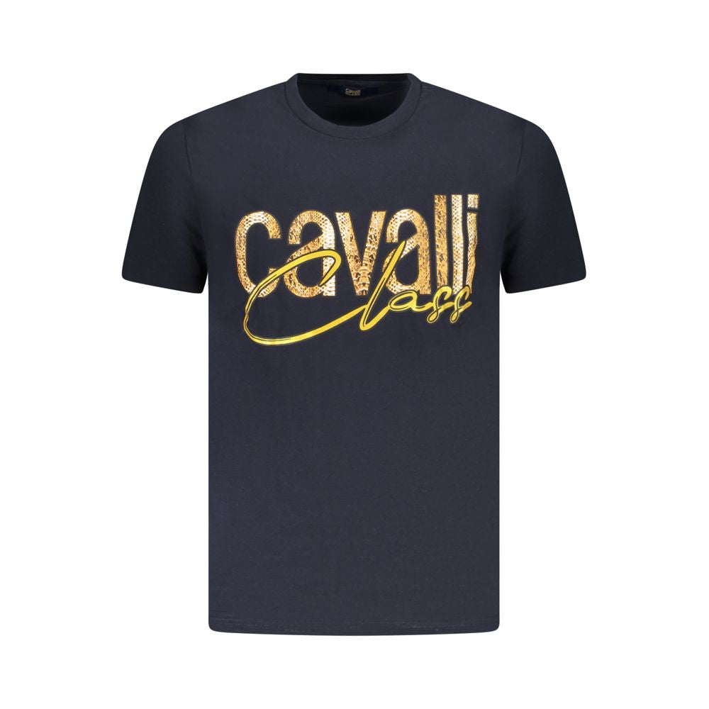 Cavalli Class Blue Cotton Men T-Shirt - Luxe Nova