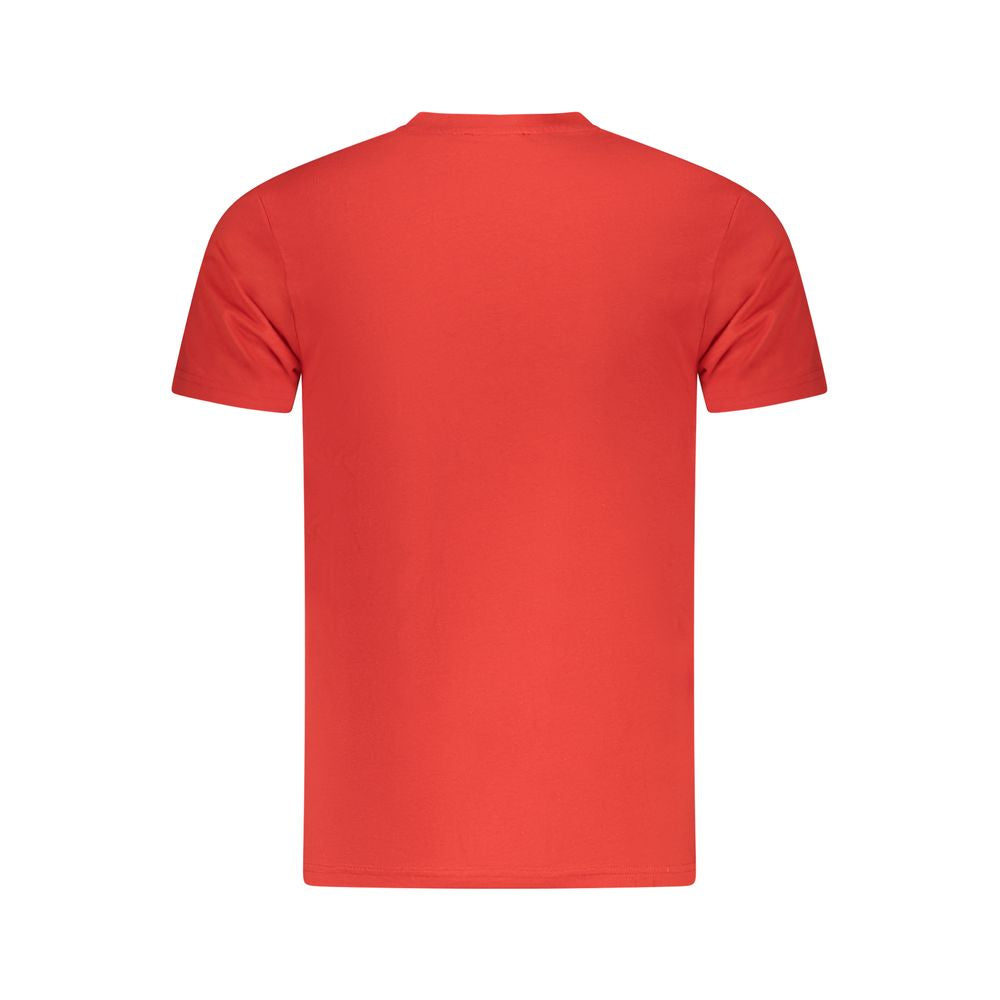 Cavalli Class Rosso Cotton Men T-Shirt - Luxe Nova