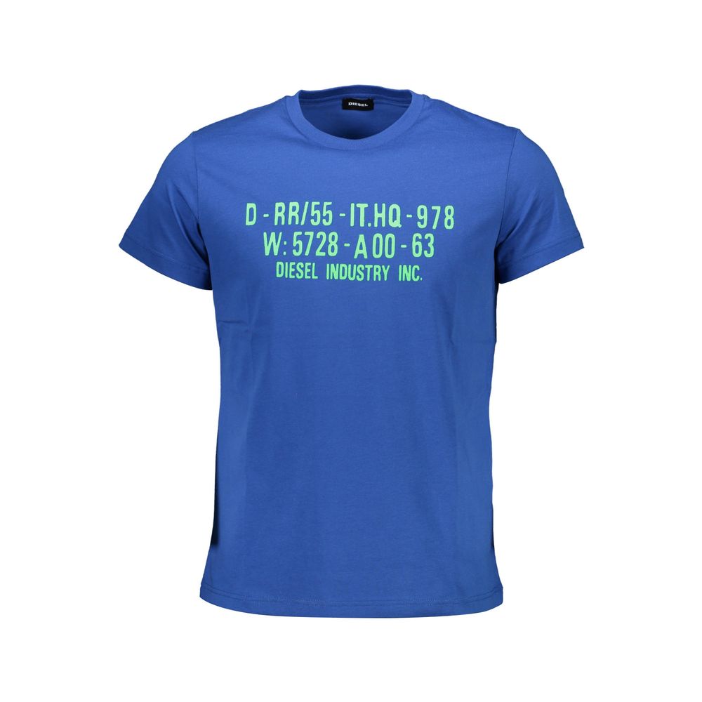 Diesel Blu Cotton Men T-Shirt