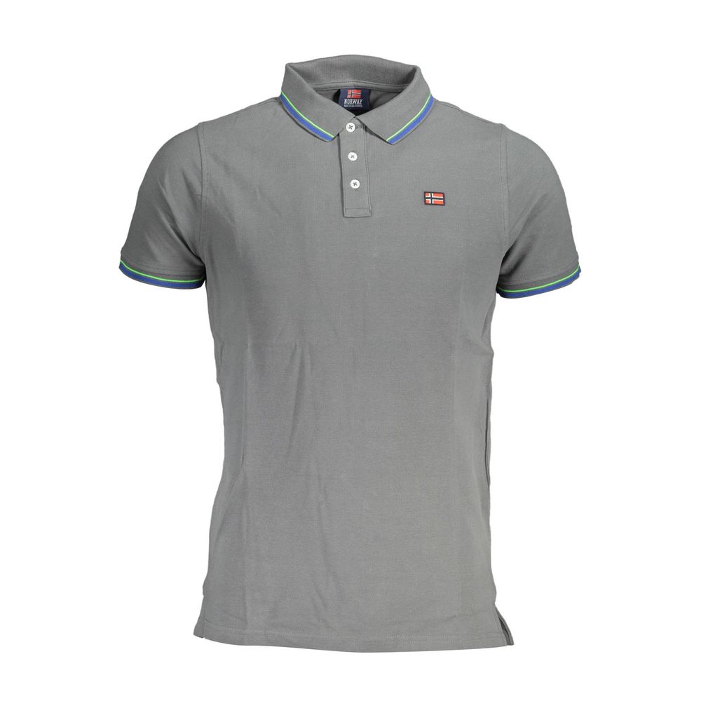Norway 1963 Grigio Cotton Men Polo - Luxe Nova