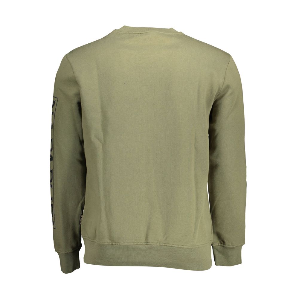 Napapijri Verde Cotton Men Sweatshirt - Luxe Nova