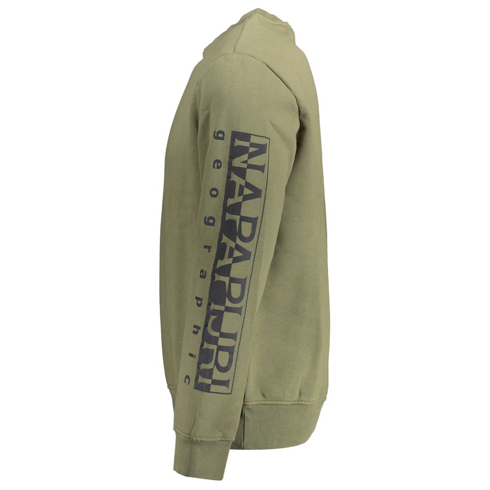 Napapijri Verde Cotton Men Sweatshirt - Luxe Nova
