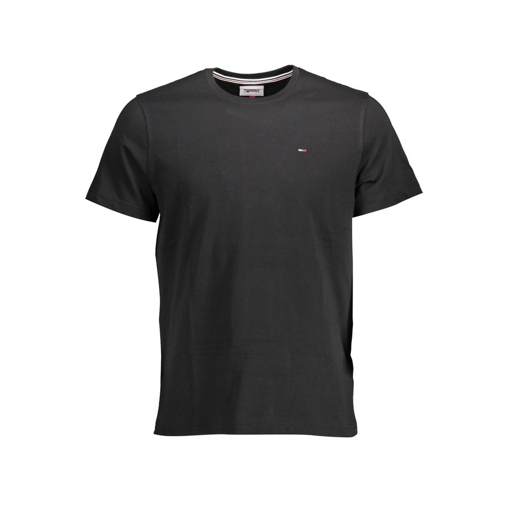 Tommy Hilfiger Black Organic Cotton Men T-Shirt - Luxe Nova