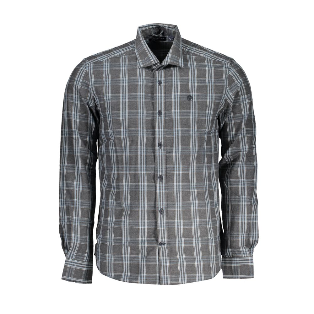 North Sails Grigio Cotton Men Shirt - Luxe Nova