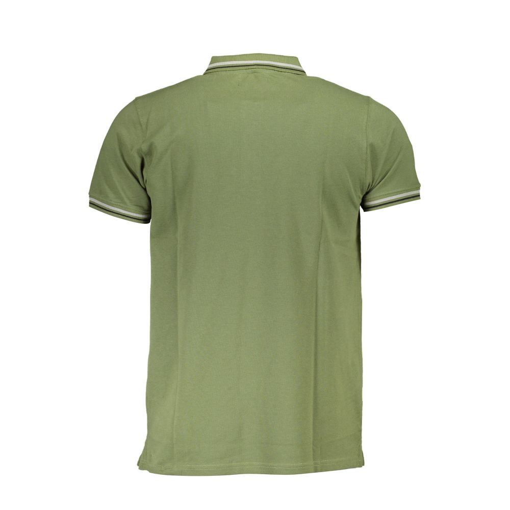 Cavalli Class Green Cotton Men Polo Shirt - Luxe Nova