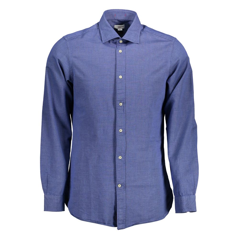 U.S. POLO ASSN. Blue Cotton Men's Shirt - Luxe Nova