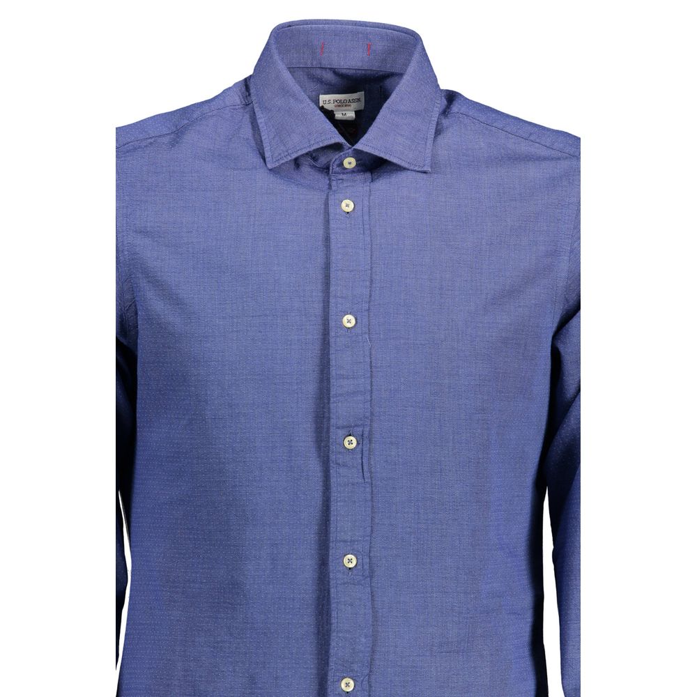 U.S. POLO ASSN. Blue Cotton Men's Shirt - Luxe Nova