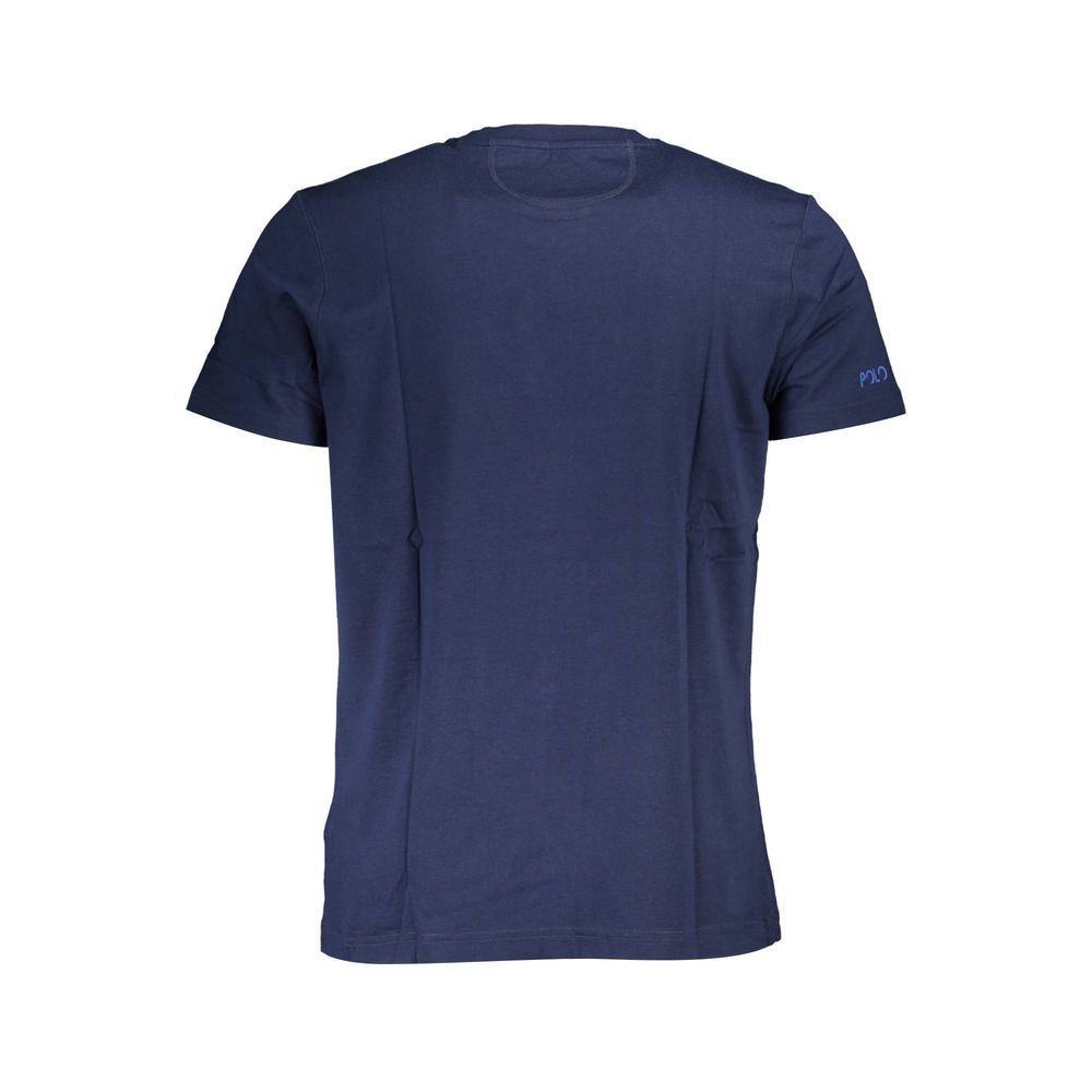 La Martina Blue Cotton Men T-Shirt - Luxe Nova