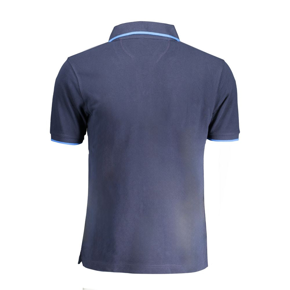 La Martina Blue Cotton Men Polo Shirt - Luxe Nova
