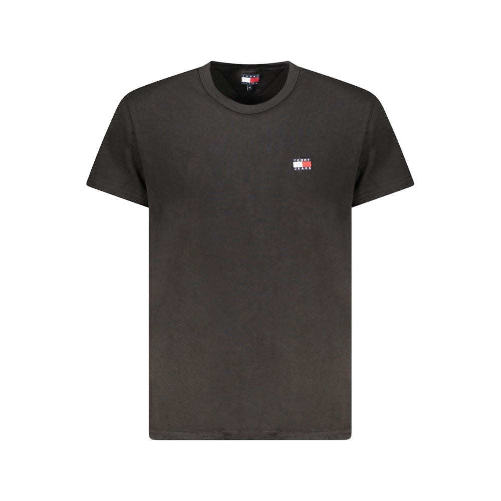 Tommy Hilfiger Black Cotton Men's T-Shirt - Luxe Nova