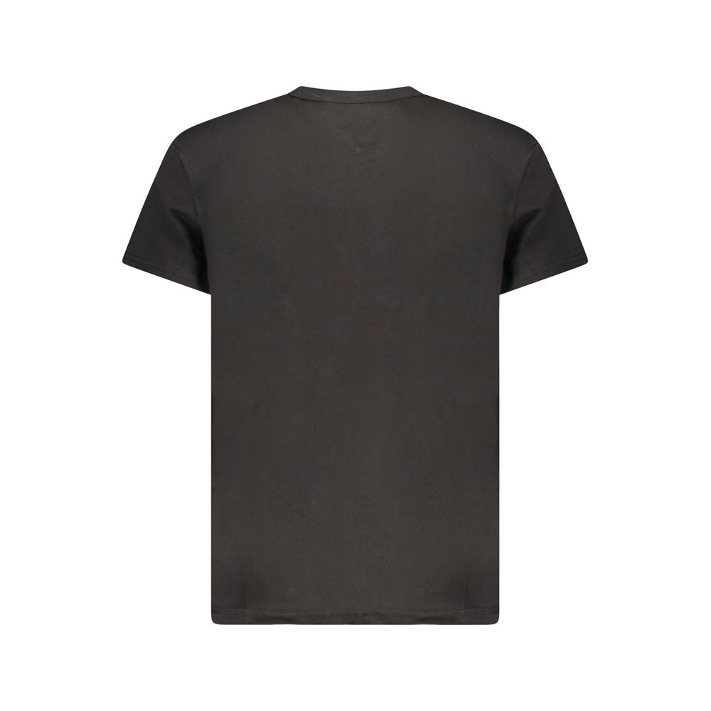 Tommy Hilfiger Black Cotton Men's T-Shirt - Luxe Nova