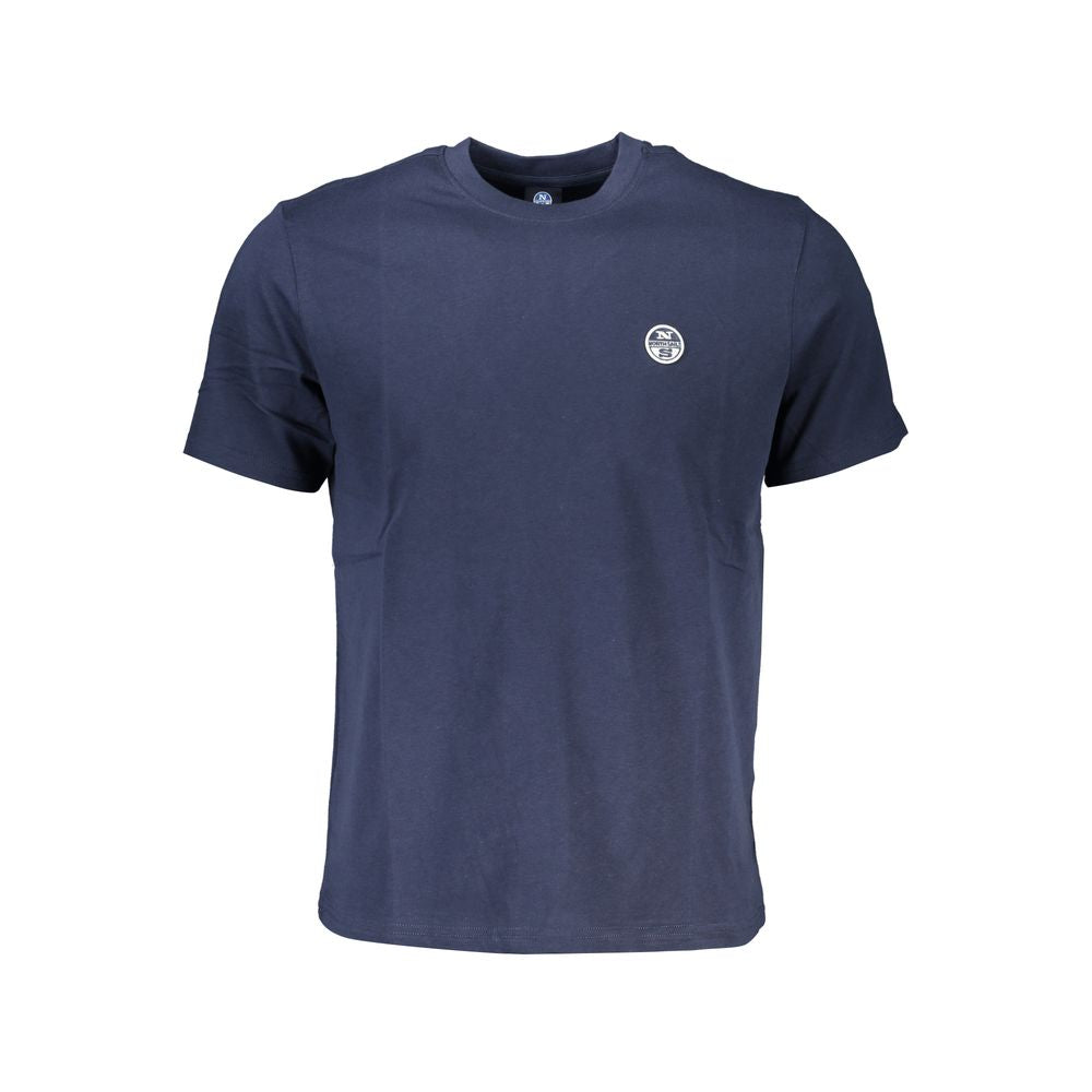 North Sails Blue Cotton Men T-Shirt - Luxe Nova