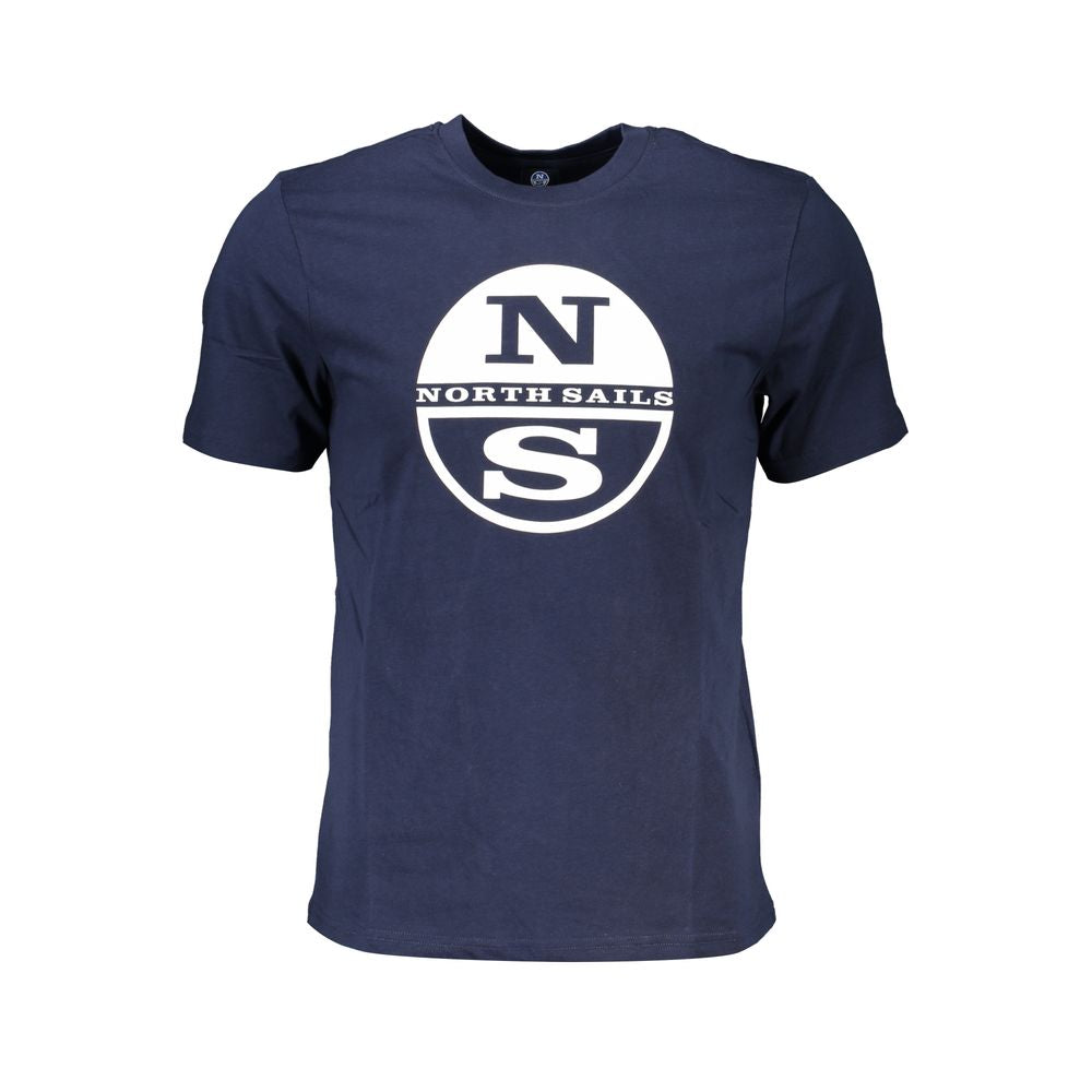 North Sails Blue Cotton Men T-Shirt - Luxe Nova