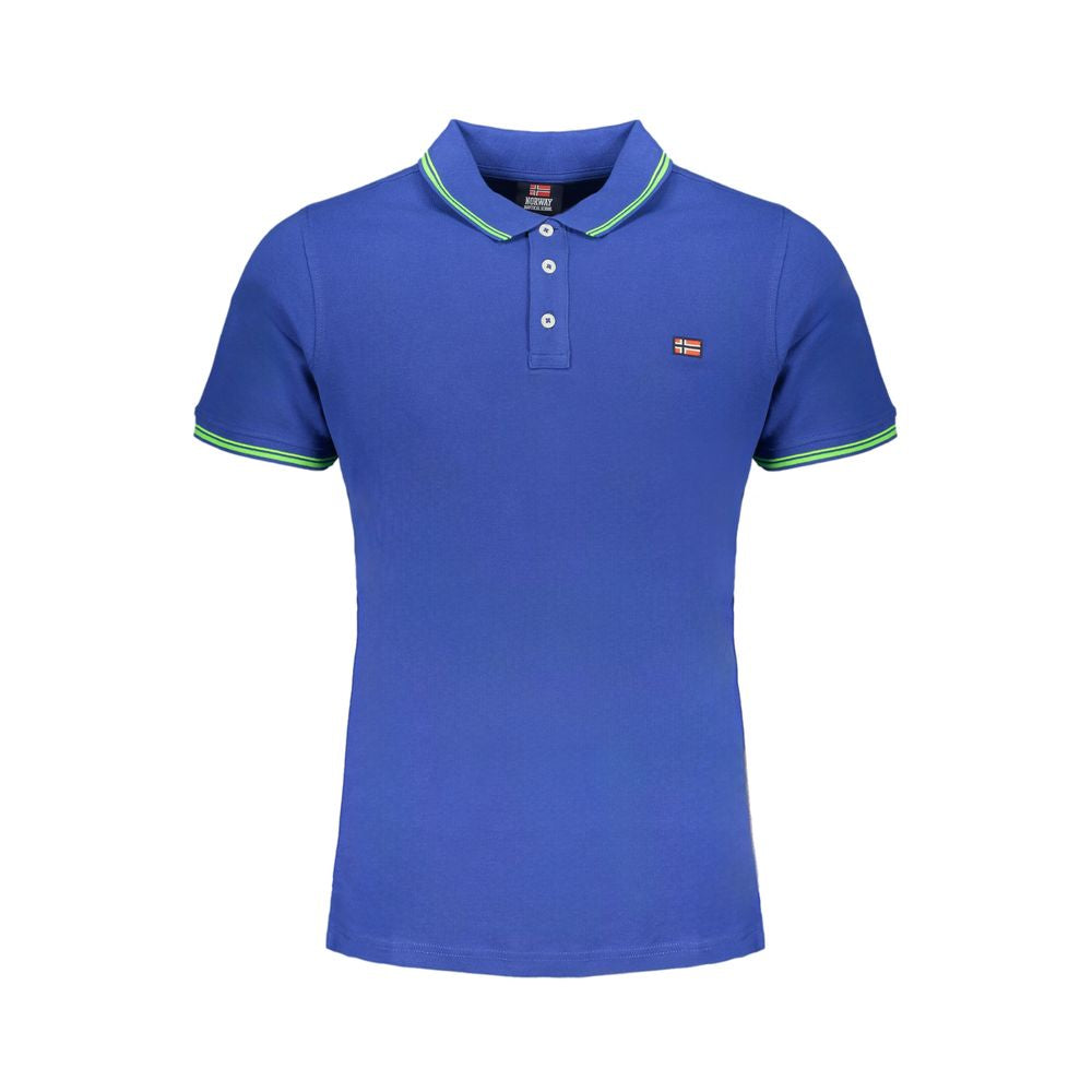 Norway 1963 Blu Cotton Men Polo - Luxe Nova