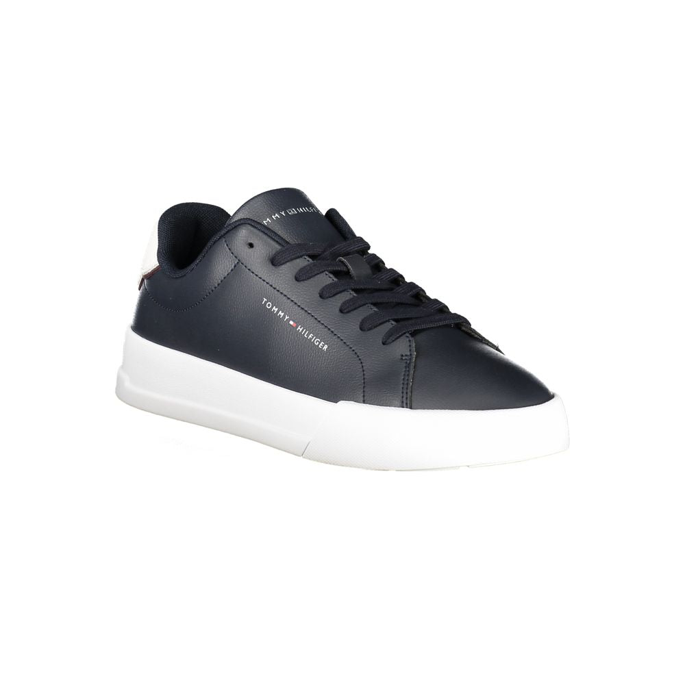 Tommy Hilfiger Blue Leather Men Sneaker - Luxe Nova