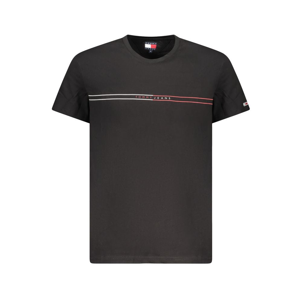 Tommy Hilfiger Black Cotton Men's T-Shirt - Luxe Nova
