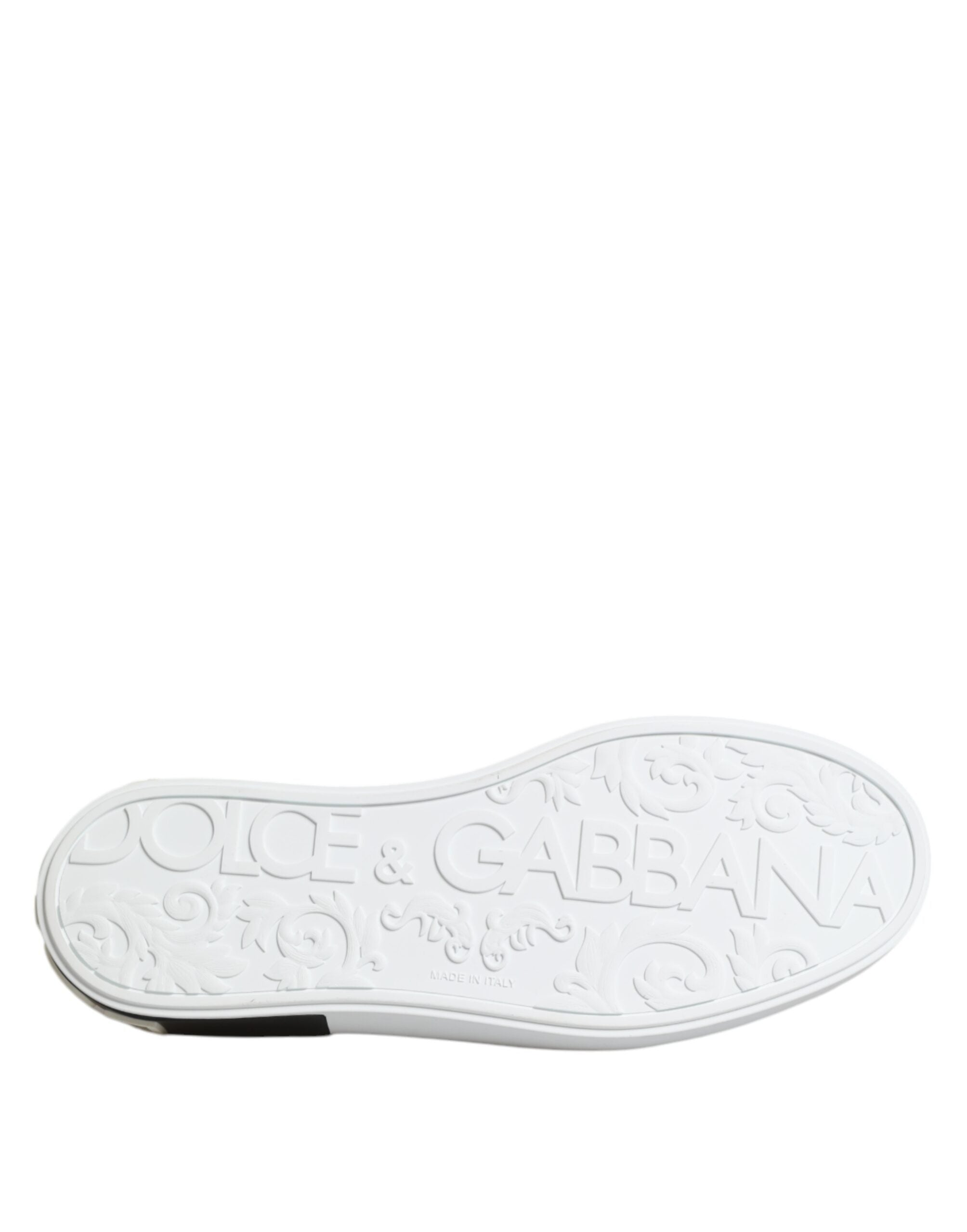 Dolce & Gabbana Red Logo Low Top Slip On Men Sneakers Shoes