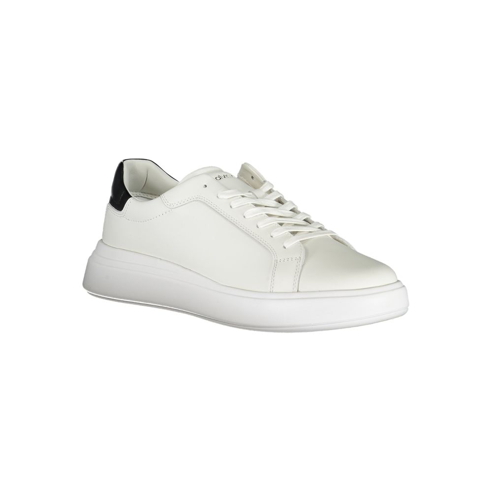 Calvin Klein Sleek White Sneakers with Contrast Accents - Luxe Nova