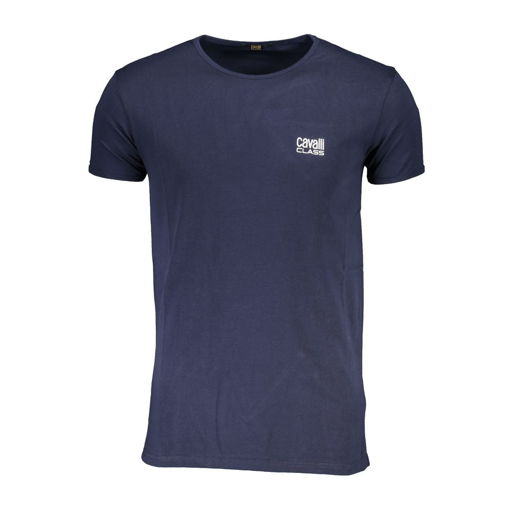 Cavalli Class Blue Cotton Men's T-Shirt - Luxe Nova