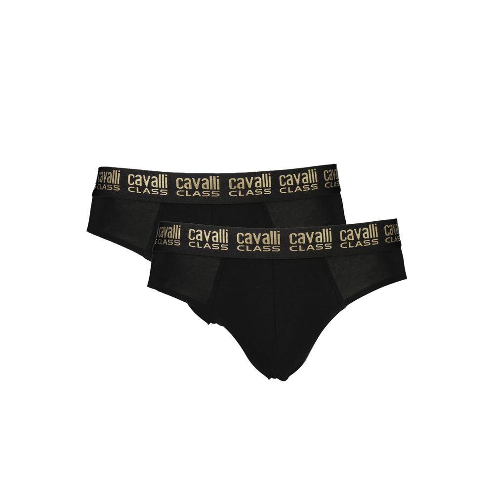 Cavalli Class Black Cotton Men Underwear - Luxe Nova