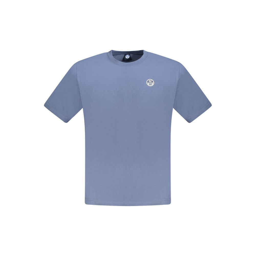 North Sails Blue Cotton Men T-Shirt - Luxe Nova