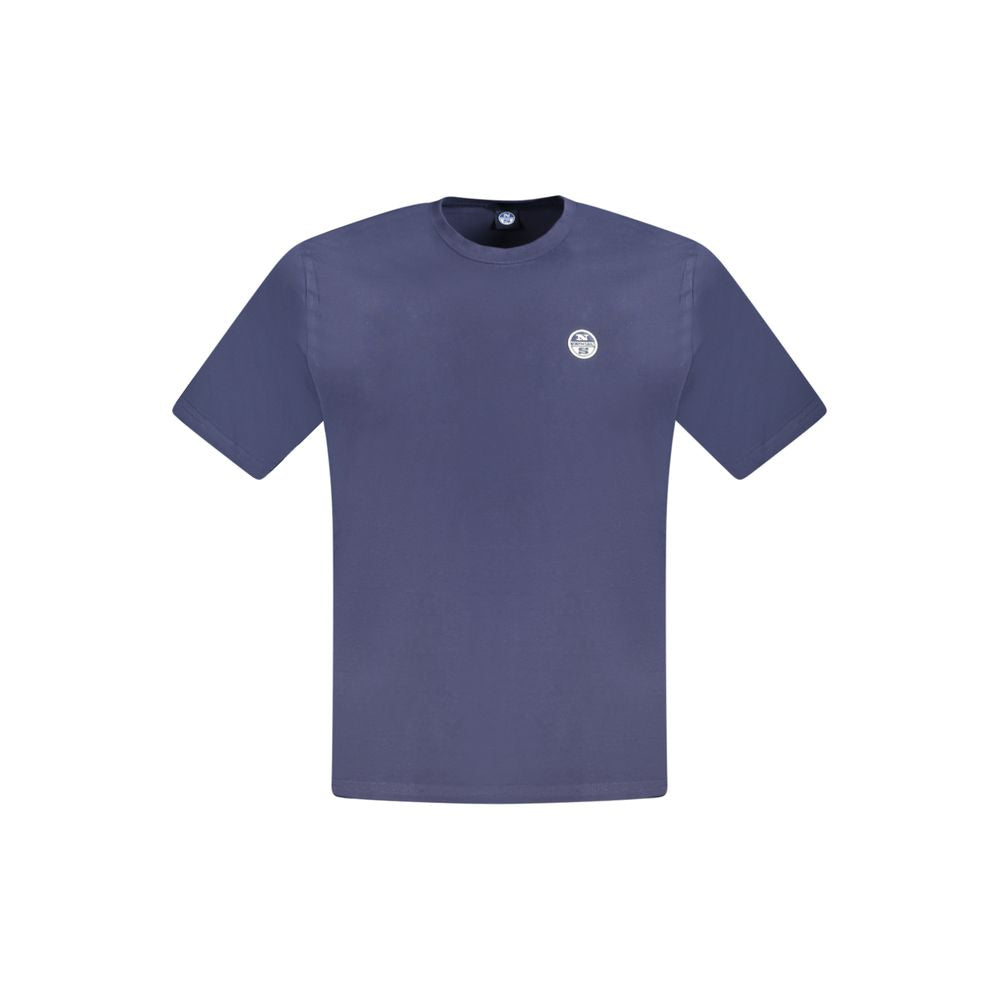North Sails Blue Cotton Men T-Shirt - Luxe Nova