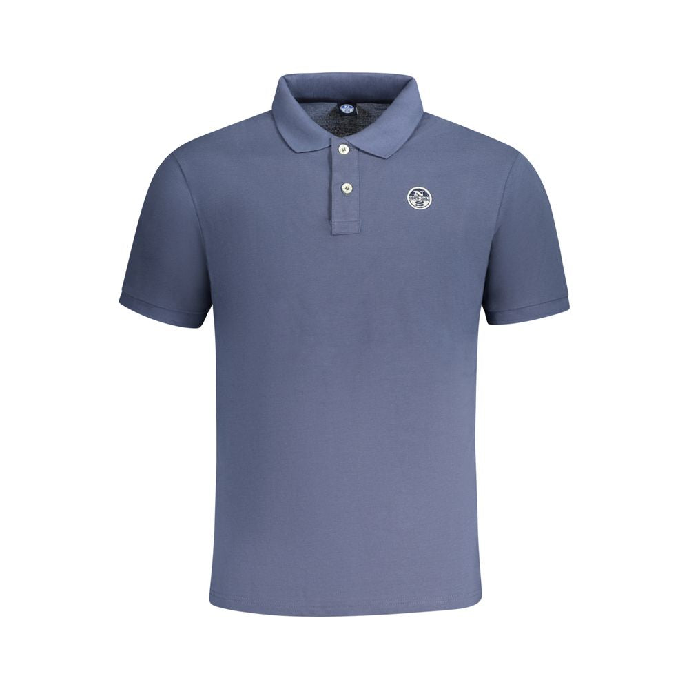 North Sails Blue Cotton Men Polo Shirt - Luxe Nova
