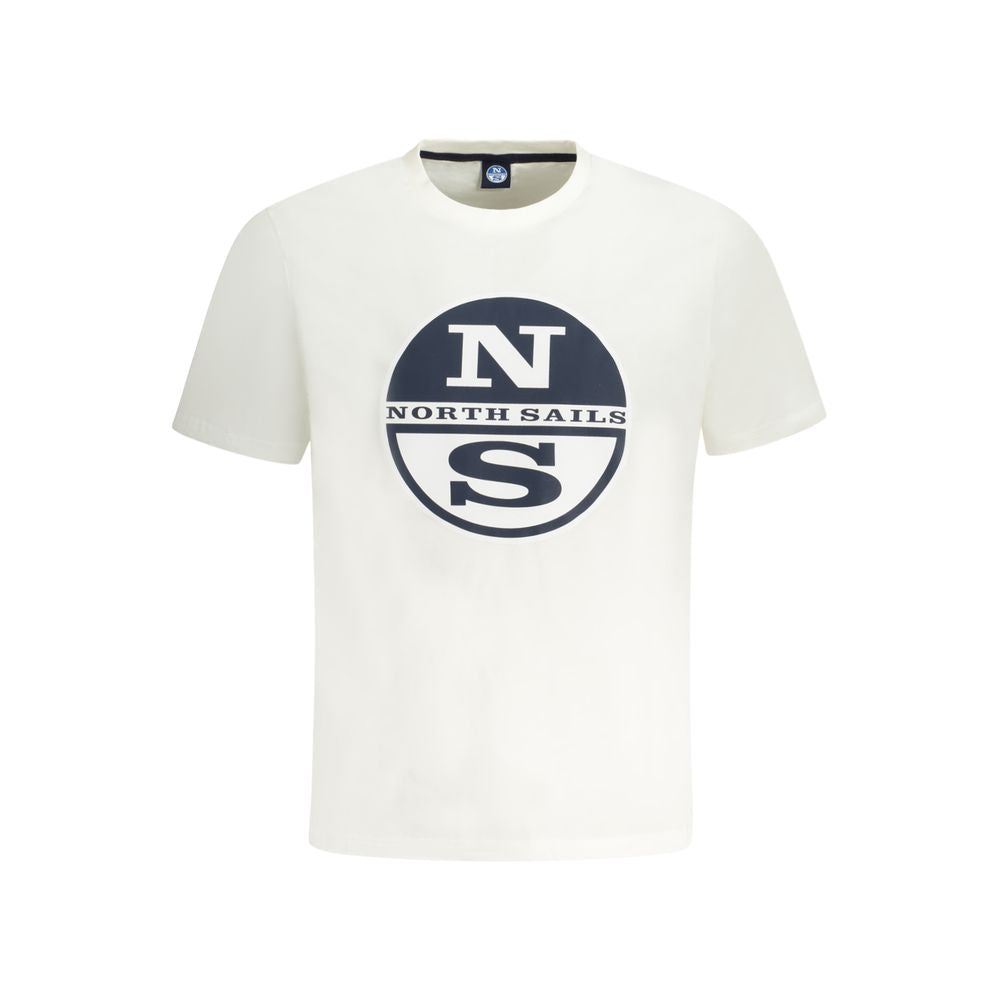 North Sails White Cotton Men T-Shirt - Luxe Nova