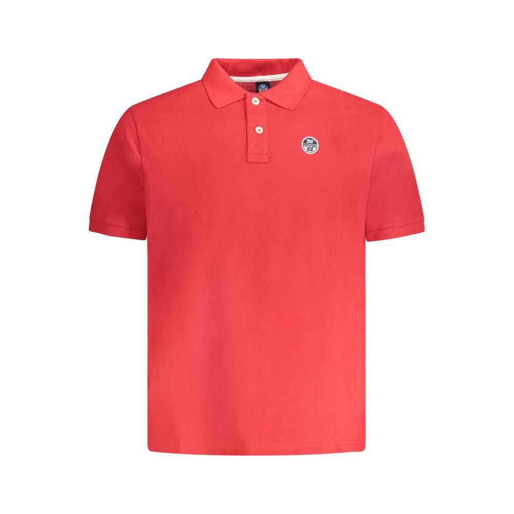 North Sails Red Cotton Men Polo - Luxe Nova