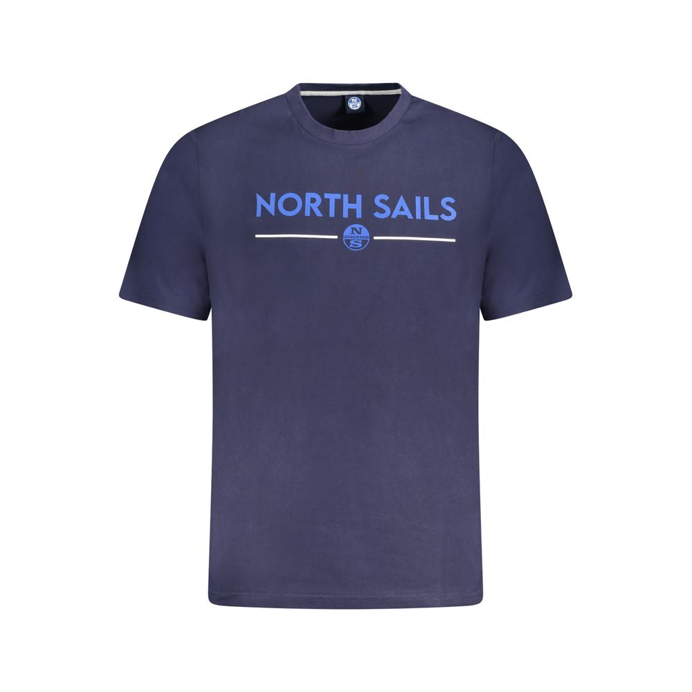 North Sails Blue Cotton Men T-Shirt - Luxe Nova