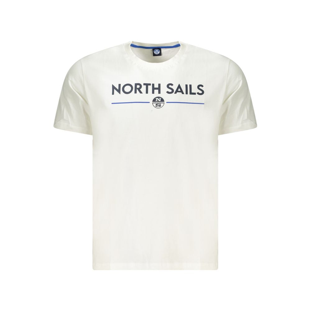 North Sails Bianco Cotton Men T-Shirt - Luxe Nova