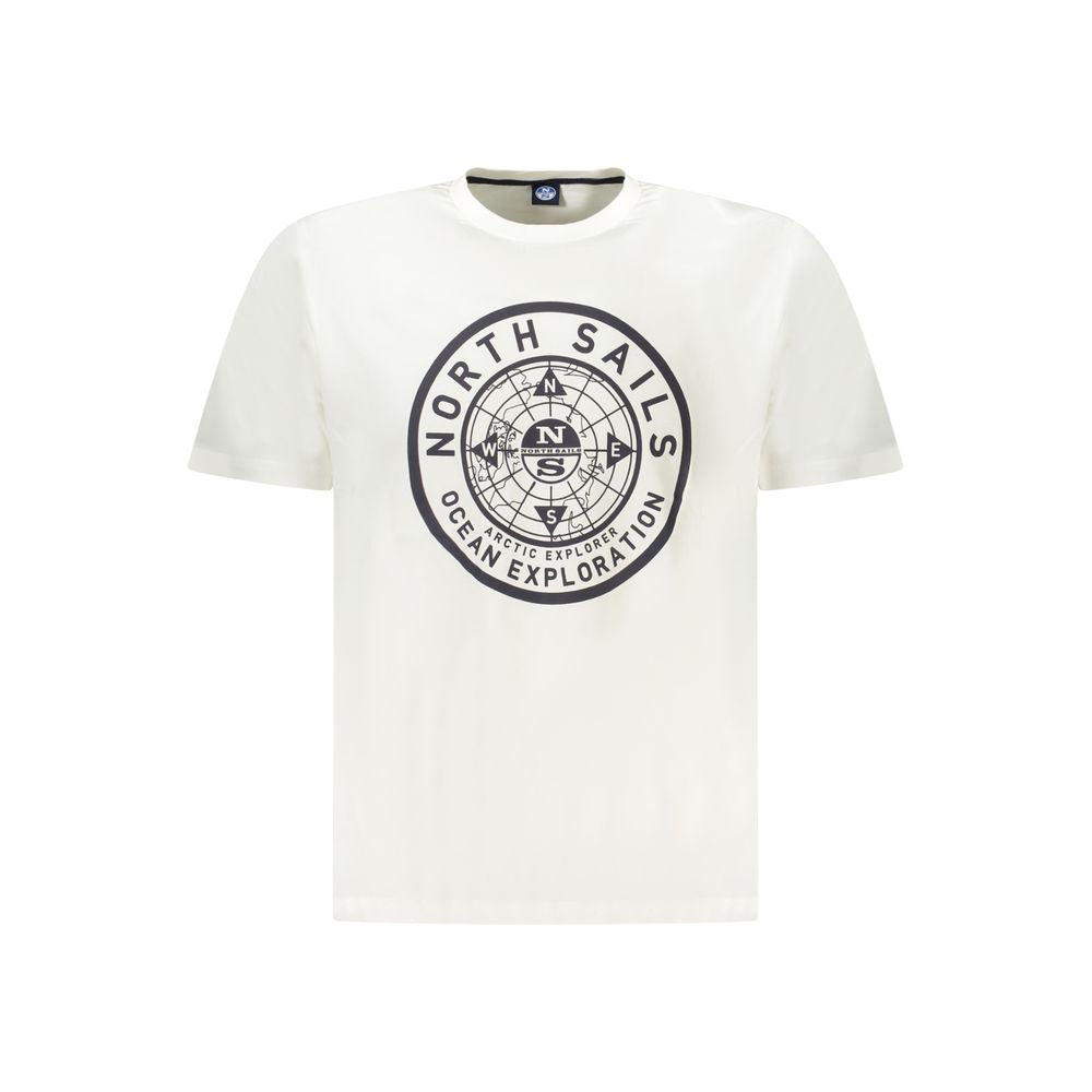 North Sails White Cotton Men T-Shirt - Luxe Nova