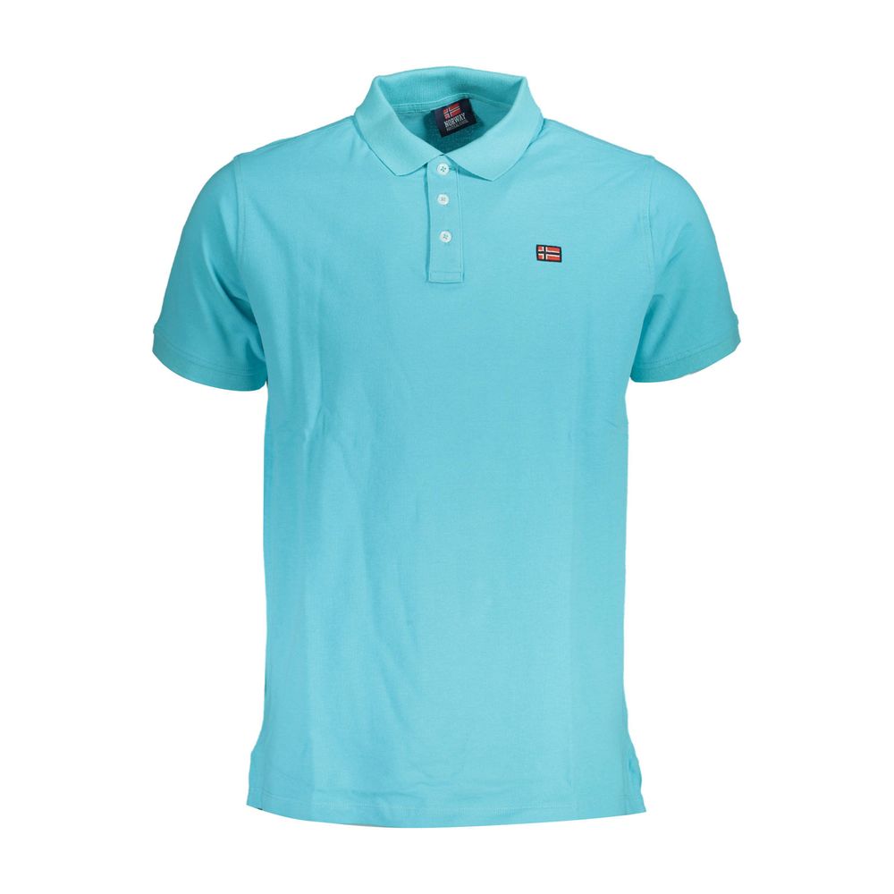 Norway 1963 Azzurro Cotton Men Polo - Luxe Nova