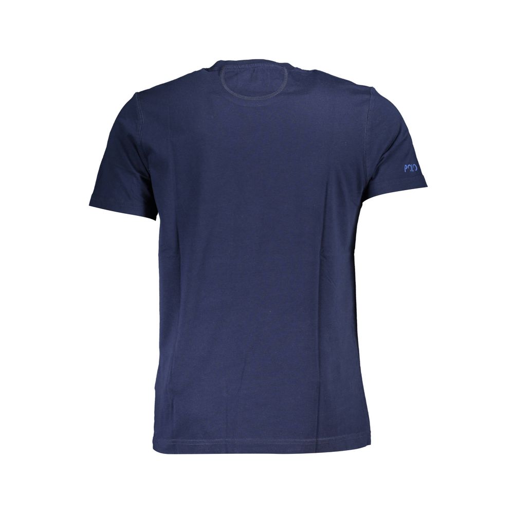 La Martina Blue Cotton Men T-Shirt - Luxe Nova