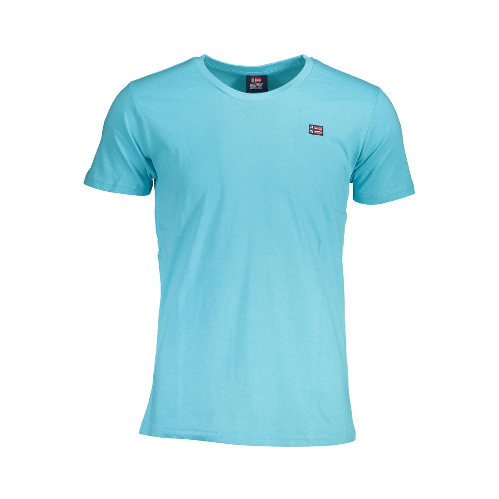 Norway 1963 Azzurro Cotton Men T-Shirt - Luxe Nova