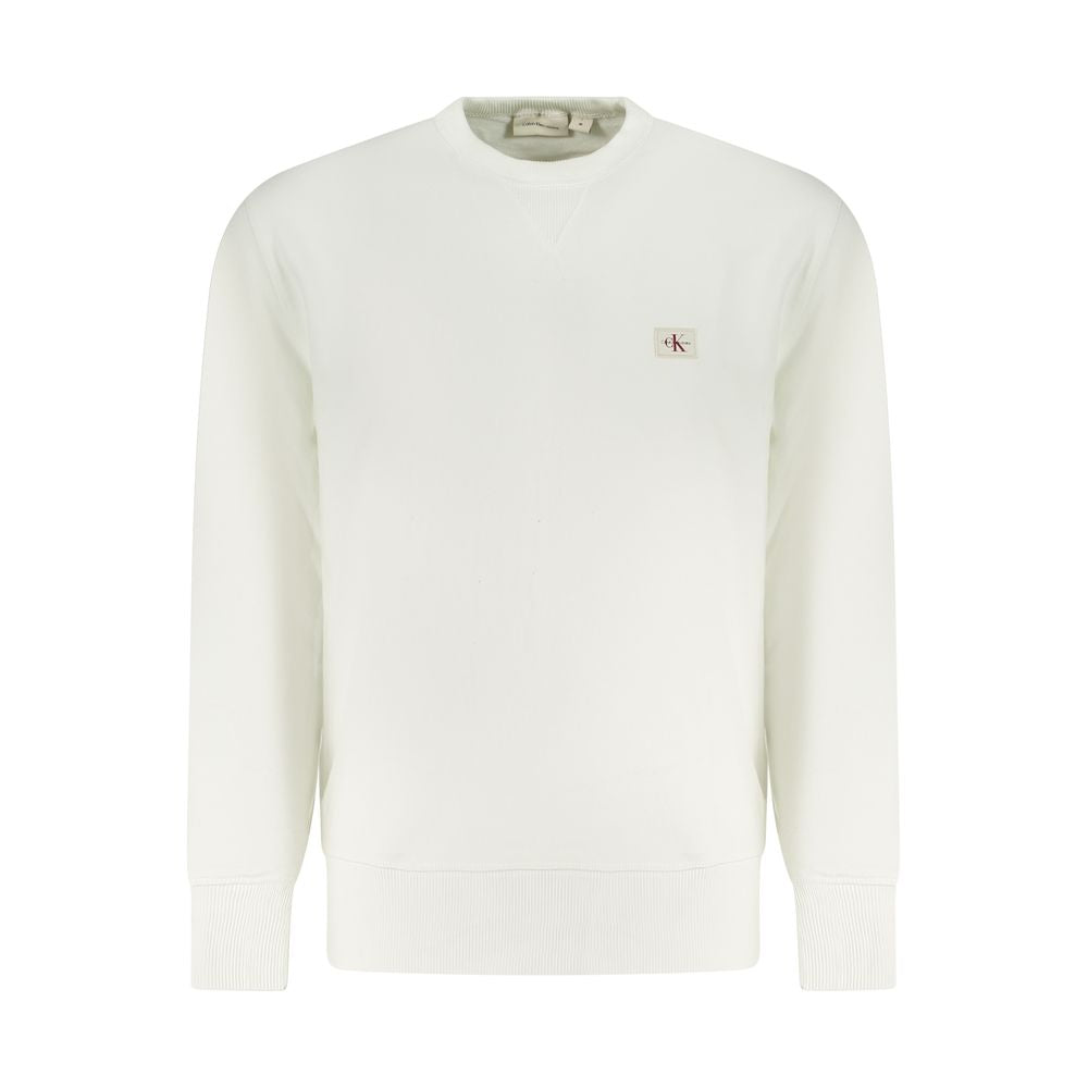Calvin Klein White Cotton Men Sweatshirt - Luxe Nova