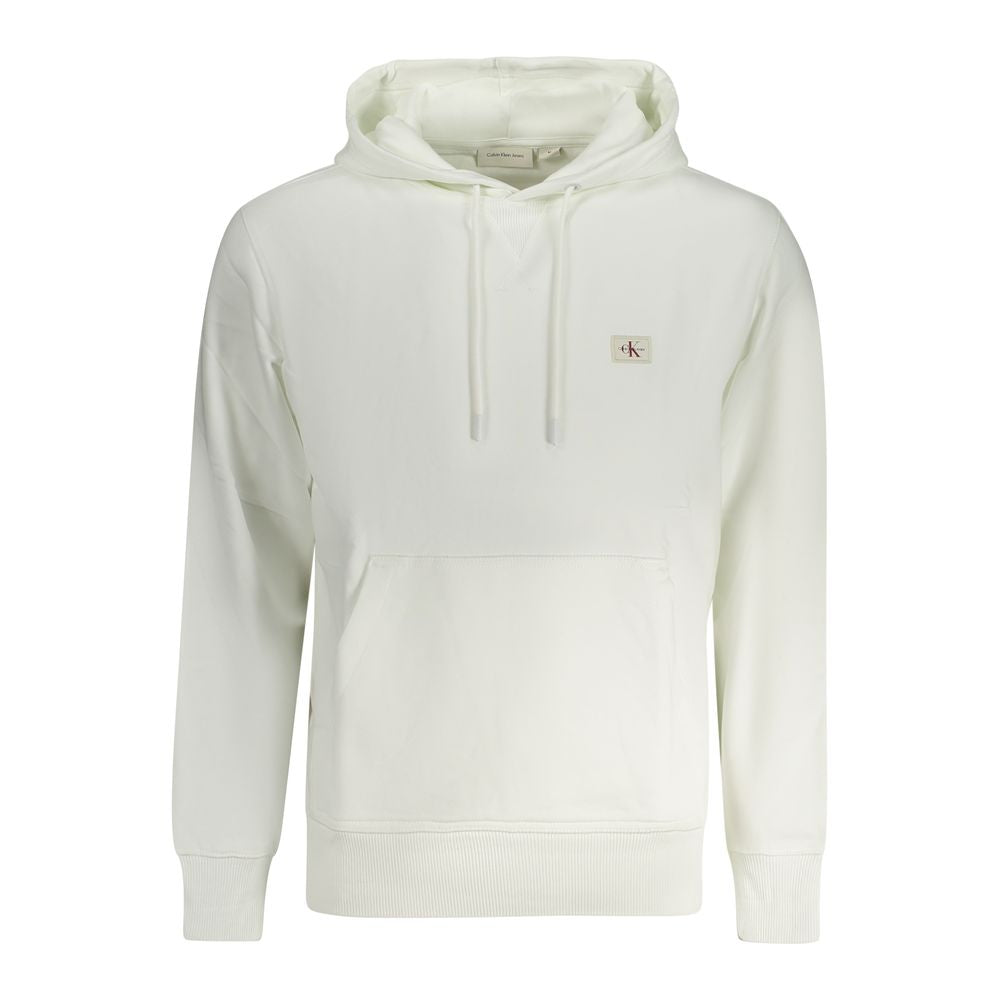 Calvin Klein White Cotton Men's Hooded Sweatshirt - Luxe Nova