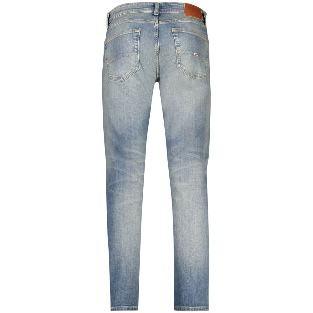 Tommy Hilfiger Blu Cotton Men's Slim Tapered Jean - Luxe Nova