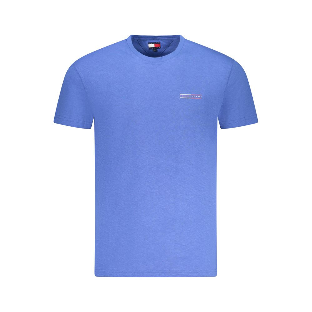 Tommy Hilfiger Blue Cotton Men T-Shirt - Luxe Nova